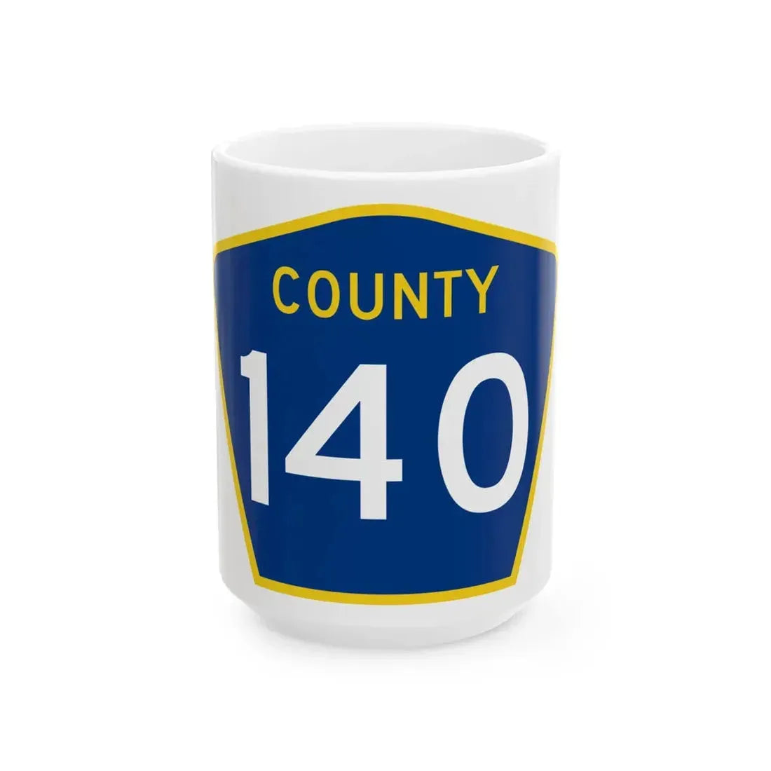 County 140 MN (Minnesota) (Road Sign) White Coffee Mug 15oz - Go Mug Yourself