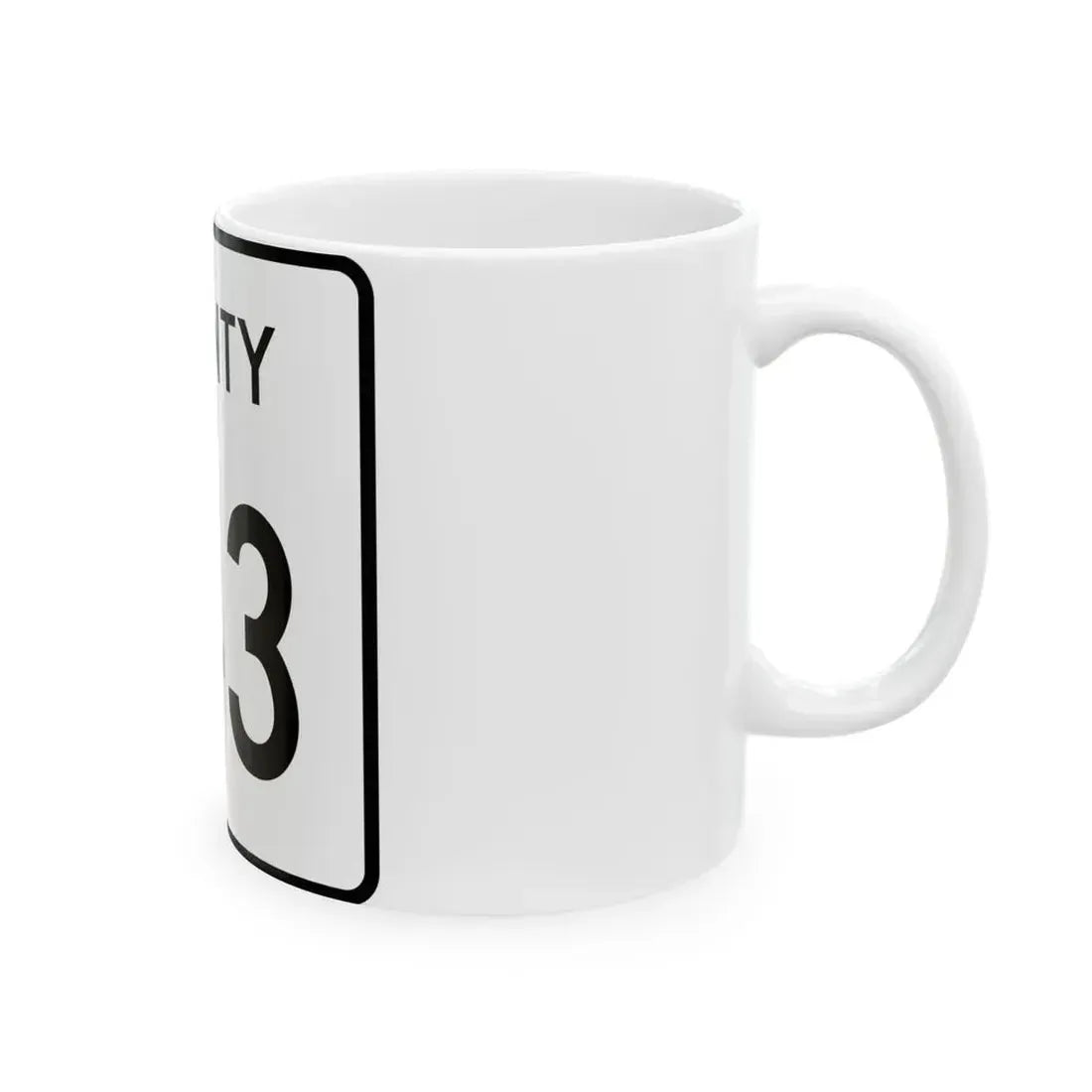 County 143 square (Minnesota) (Road Sign) White Coffee Mug - Go Mug Yourself