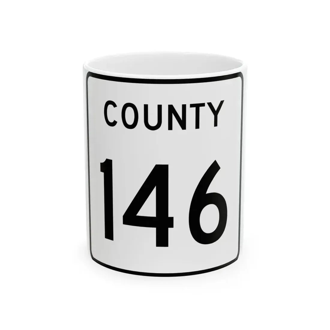 County 146 square (Minnesota) (Road Sign) White Coffee Mug 11oz - Go Mug Yourself