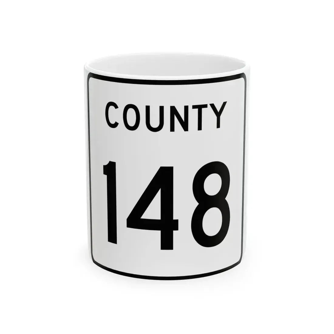County 148 square (Minnesota) (Road Sign) White Coffee Mug 11oz - Go Mug Yourself