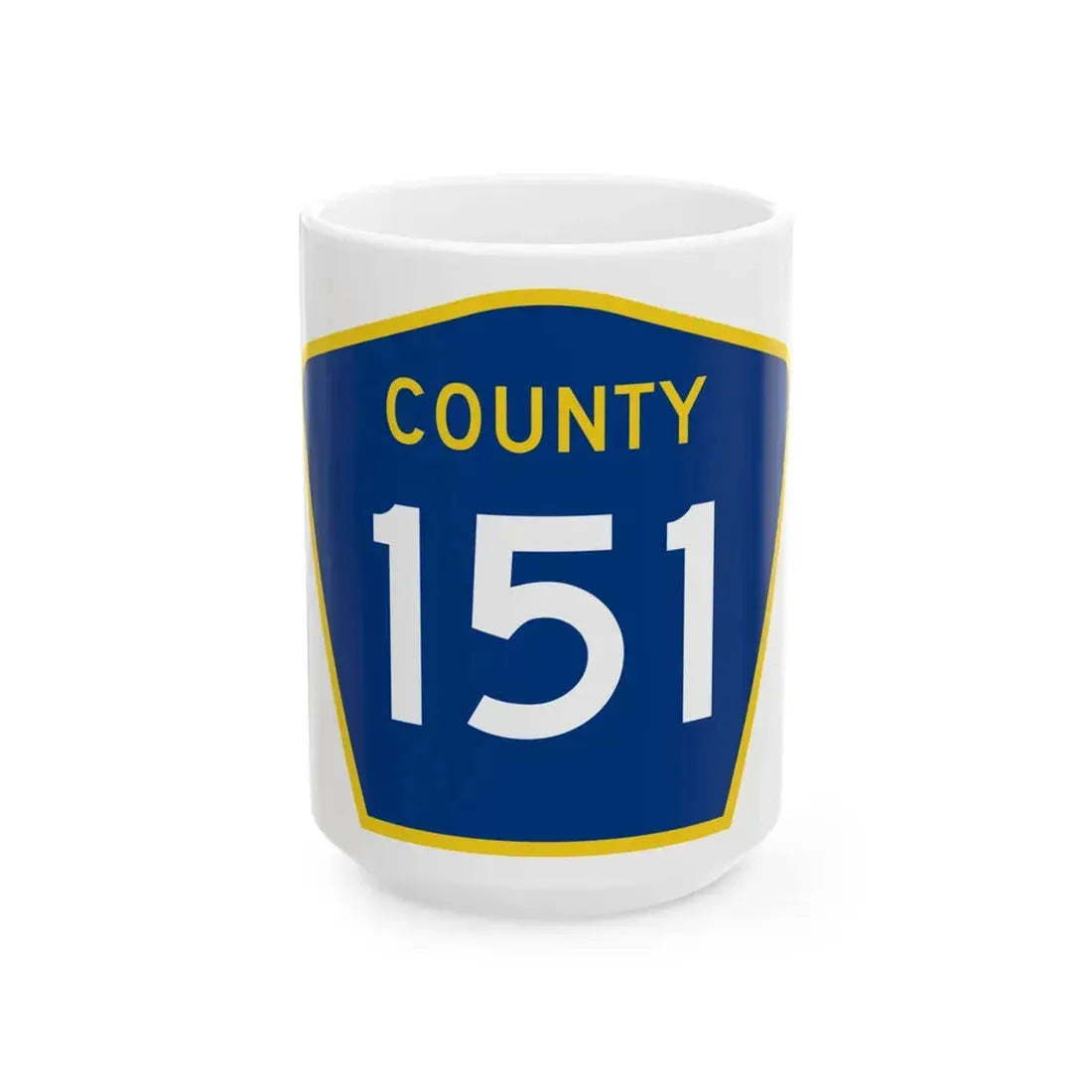 County 151 MN (Minnesota) (Road Sign) White Coffee Mug 15oz - Go Mug Yourself