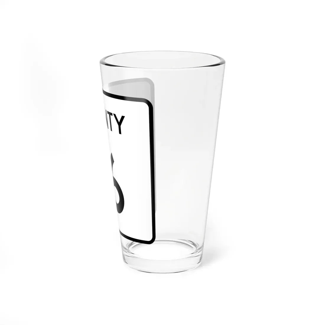 County 16 square (Minnesota) (Road Sign) Pint Glass 16oz - Go Mug Yourself