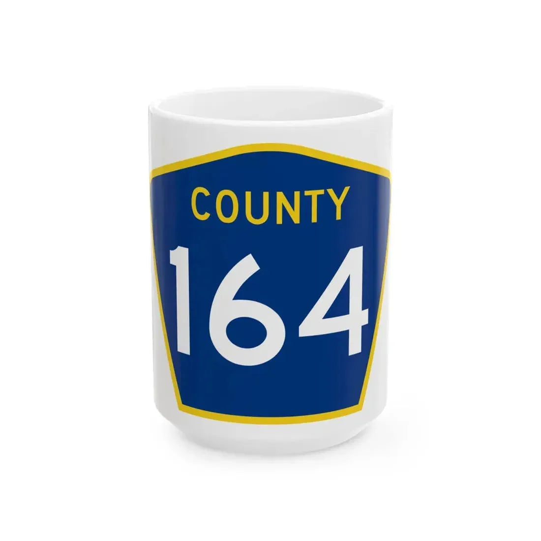 County 164 MN (Minnesota) (Road Sign) White Coffee Mug 15oz - Go Mug Yourself