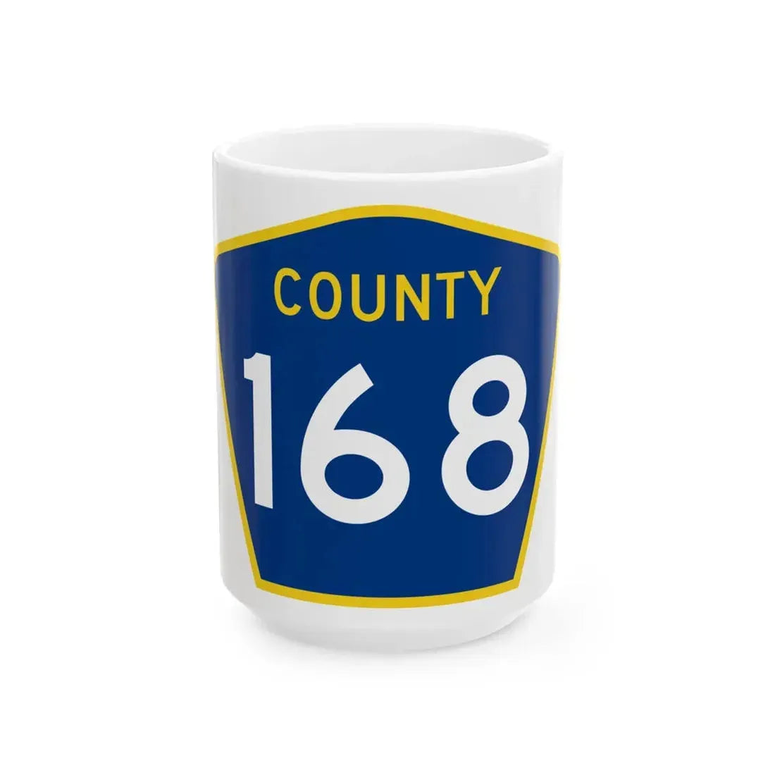 County 168 MN (Minnesota) (Road Sign) White Coffee Mug 15oz - Go Mug Yourself