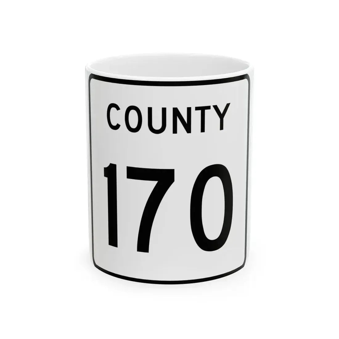 County 170 square (Minnesota) (Road Sign) White Coffee Mug 11oz - Go Mug Yourself