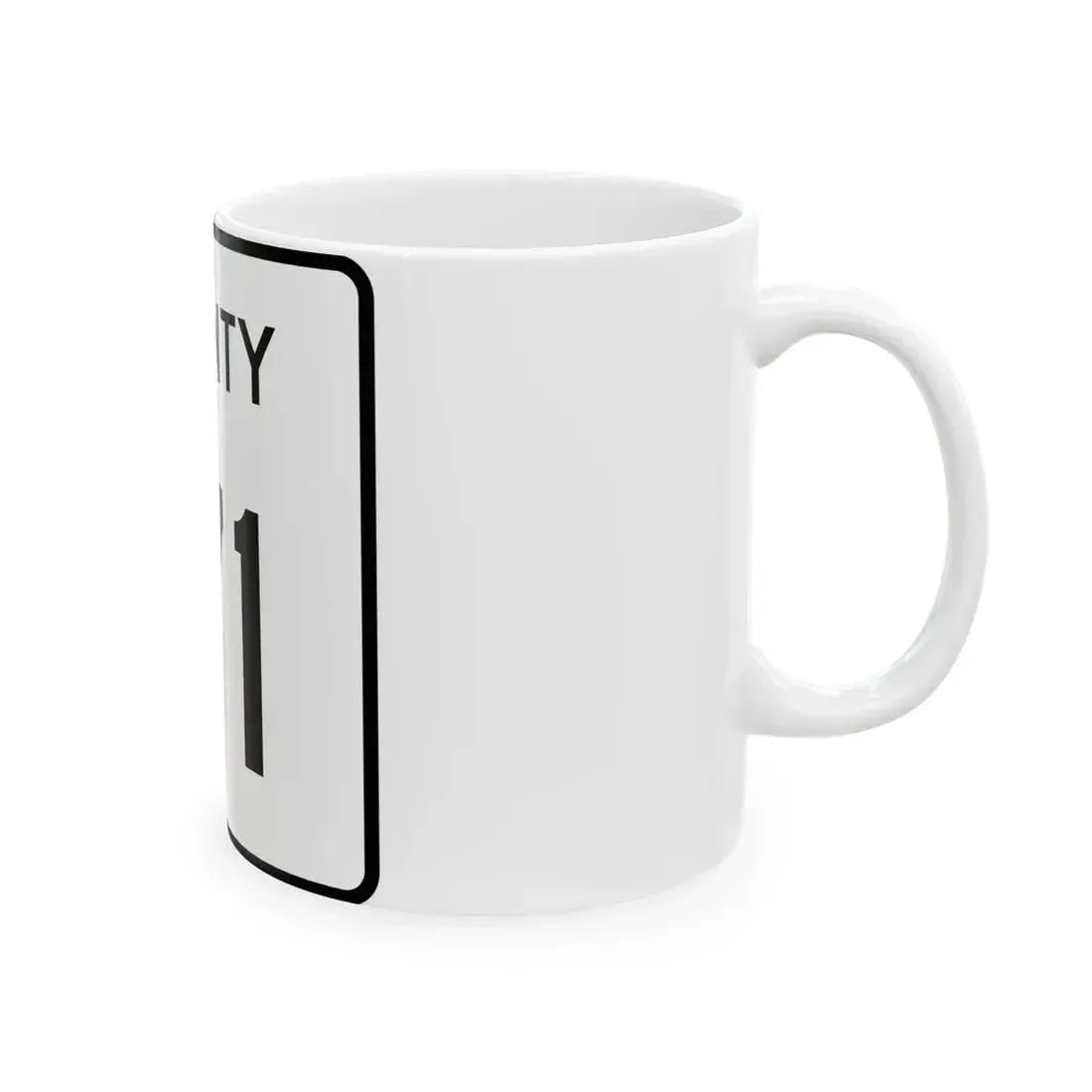 County 171 square (Minnesota) (Road Sign) White Coffee Mug - Go Mug Yourself