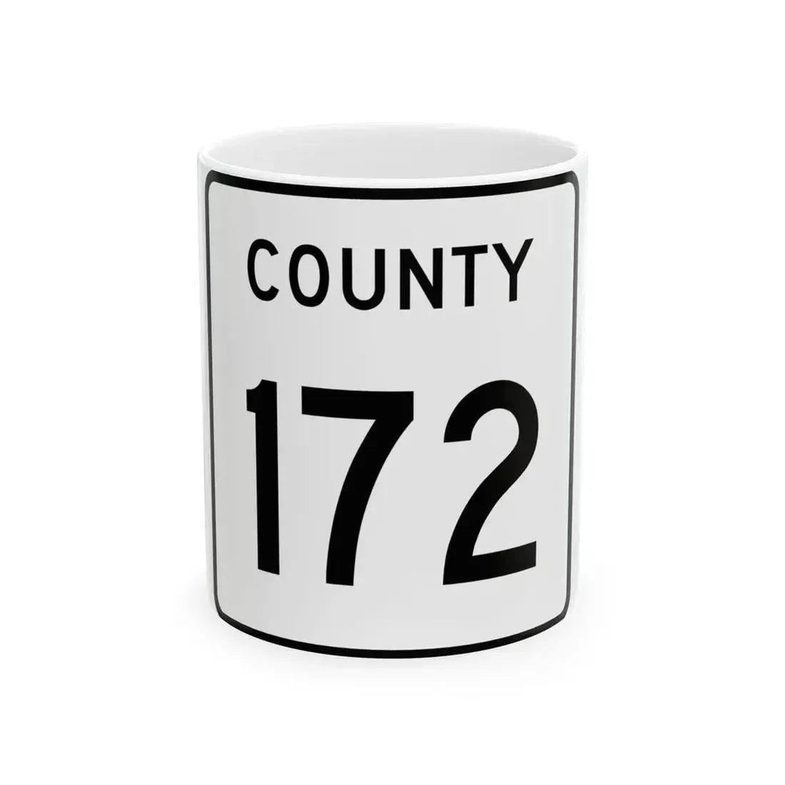County 172 square (Minnesota) (Road Sign) White Coffee Mug 11oz - Go Mug Yourself