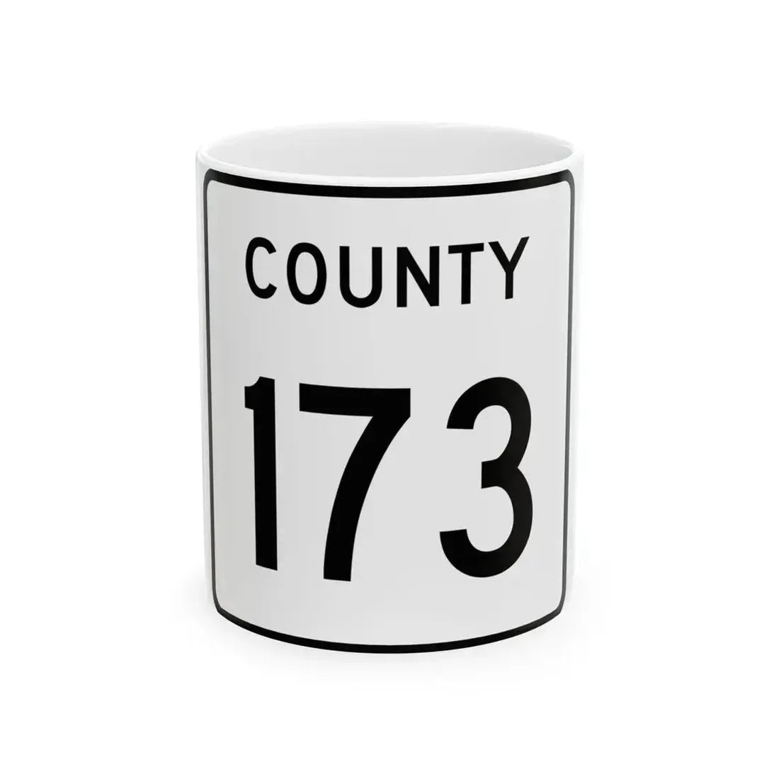 County 173 square (Minnesota) (Road Sign) White Coffee Mug 11oz - Go Mug Yourself