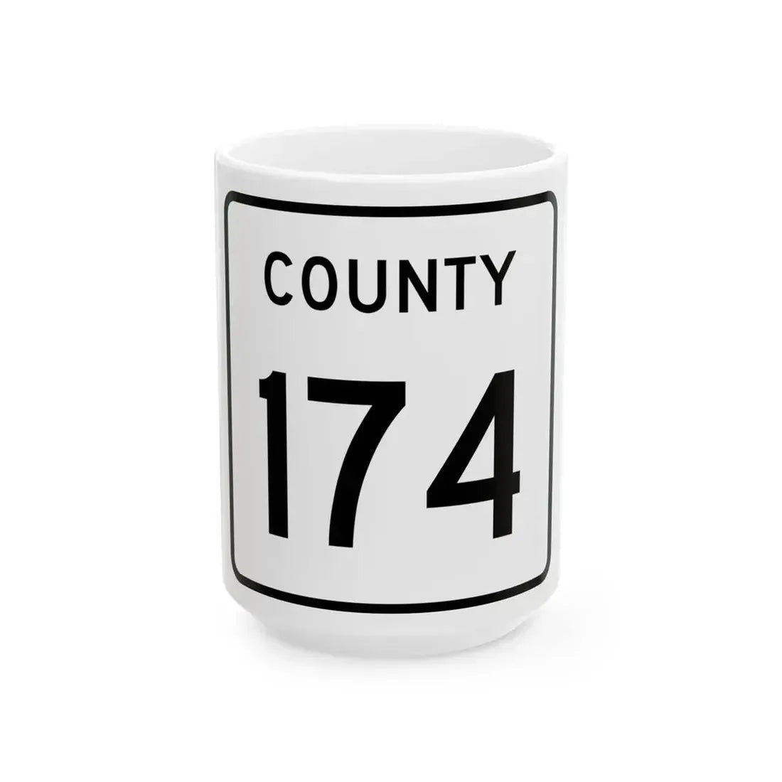 County 174 square (Minnesota) (Road Sign) White Coffee Mug 15oz - Go Mug Yourself