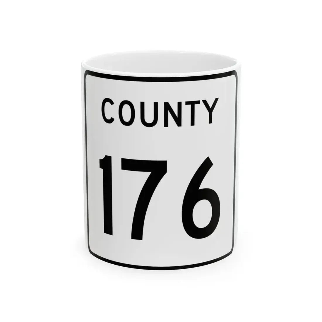 County 176 square (Minnesota) (Road Sign) White Coffee Mug 11oz - Go Mug Yourself