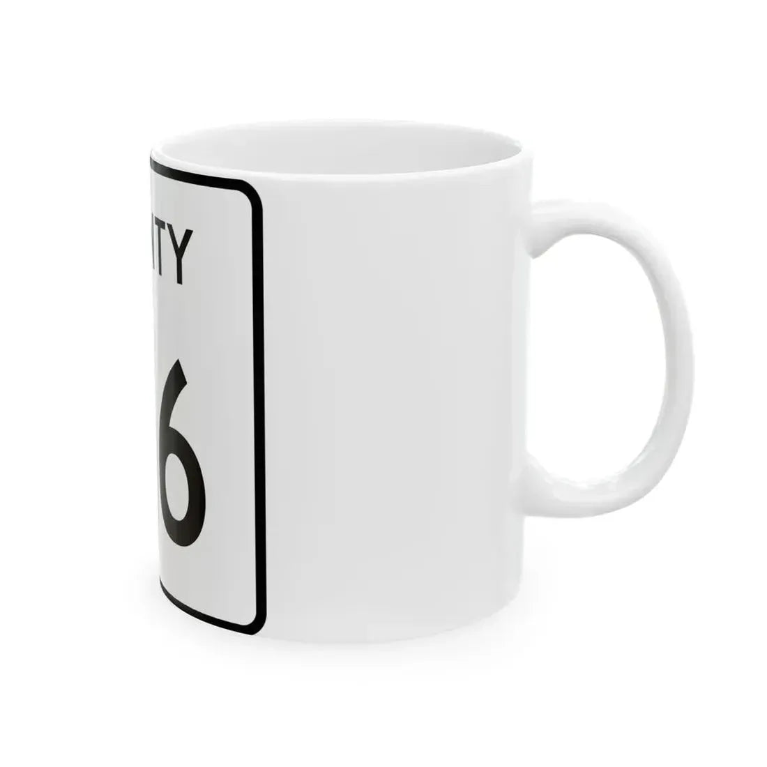 County 176 square (Minnesota) (Road Sign) White Coffee Mug - Go Mug Yourself
