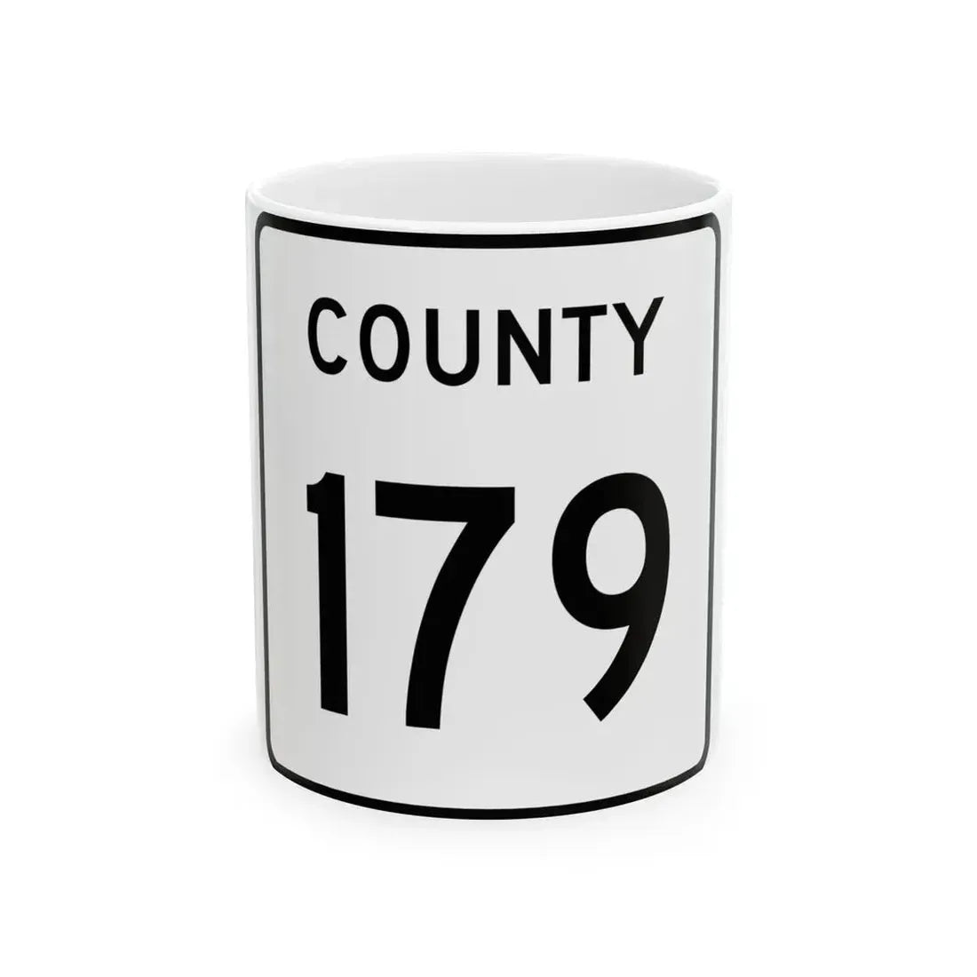 County 179 square (Minnesota) (Road Sign) White Coffee Mug 11oz - Go Mug Yourself