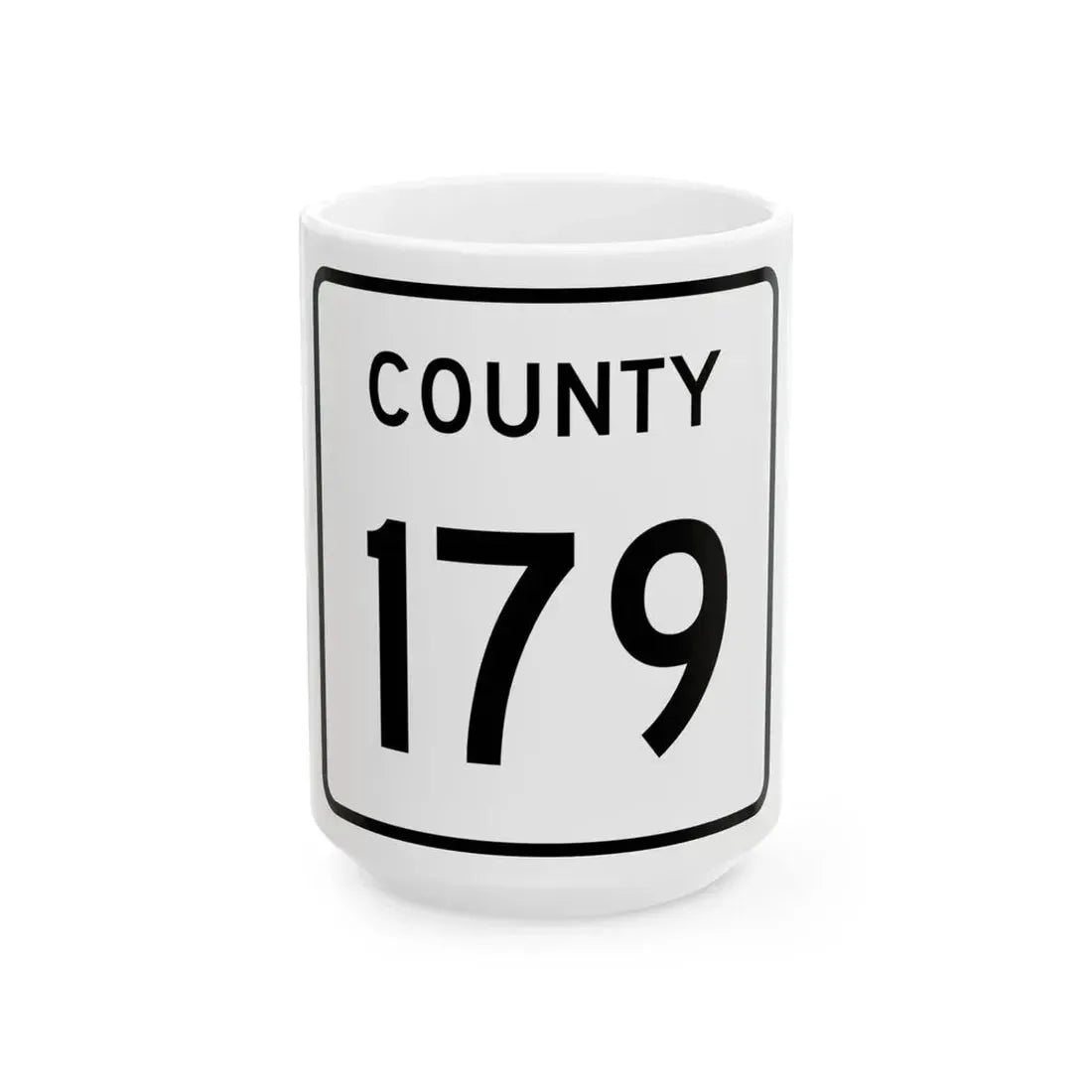 County 179 square (Minnesota) (Road Sign) White Coffee Mug 15oz - Go Mug Yourself