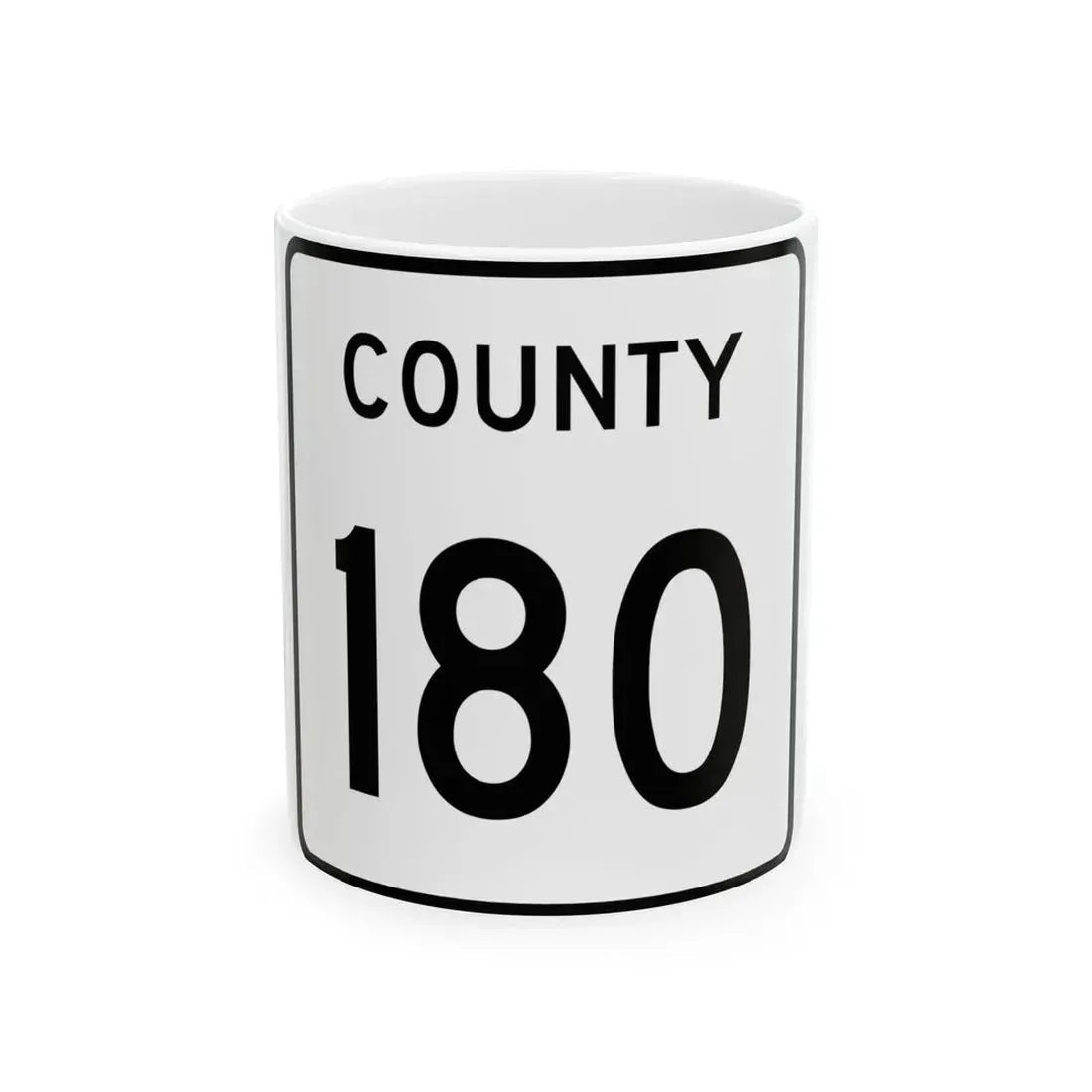 County 180 square (Minnesota) (Road Sign) White Coffee Mug 11oz - Go Mug Yourself