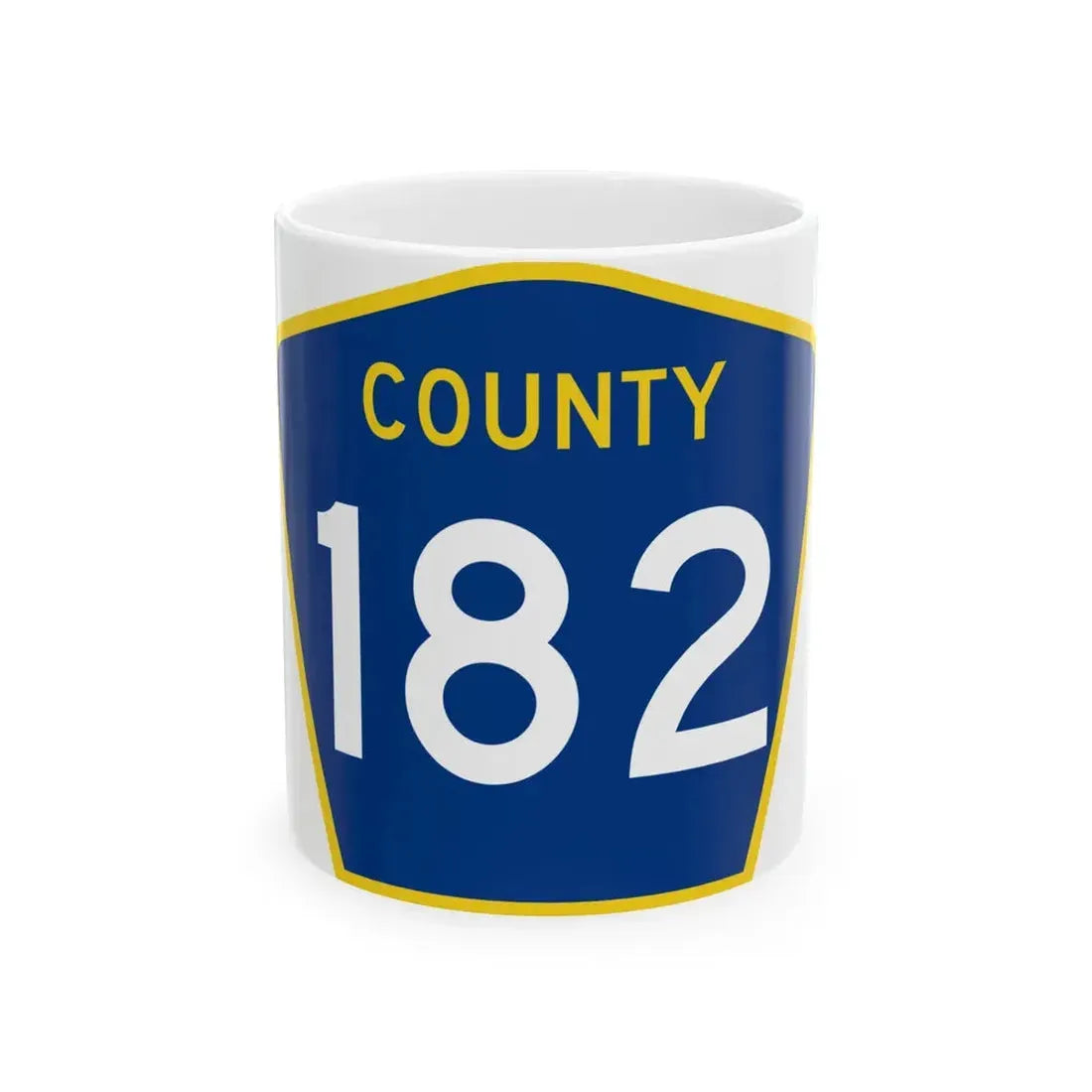County 182 MN (Minnesota) (Road Sign) White Coffee Mug 11oz - Go Mug Yourself