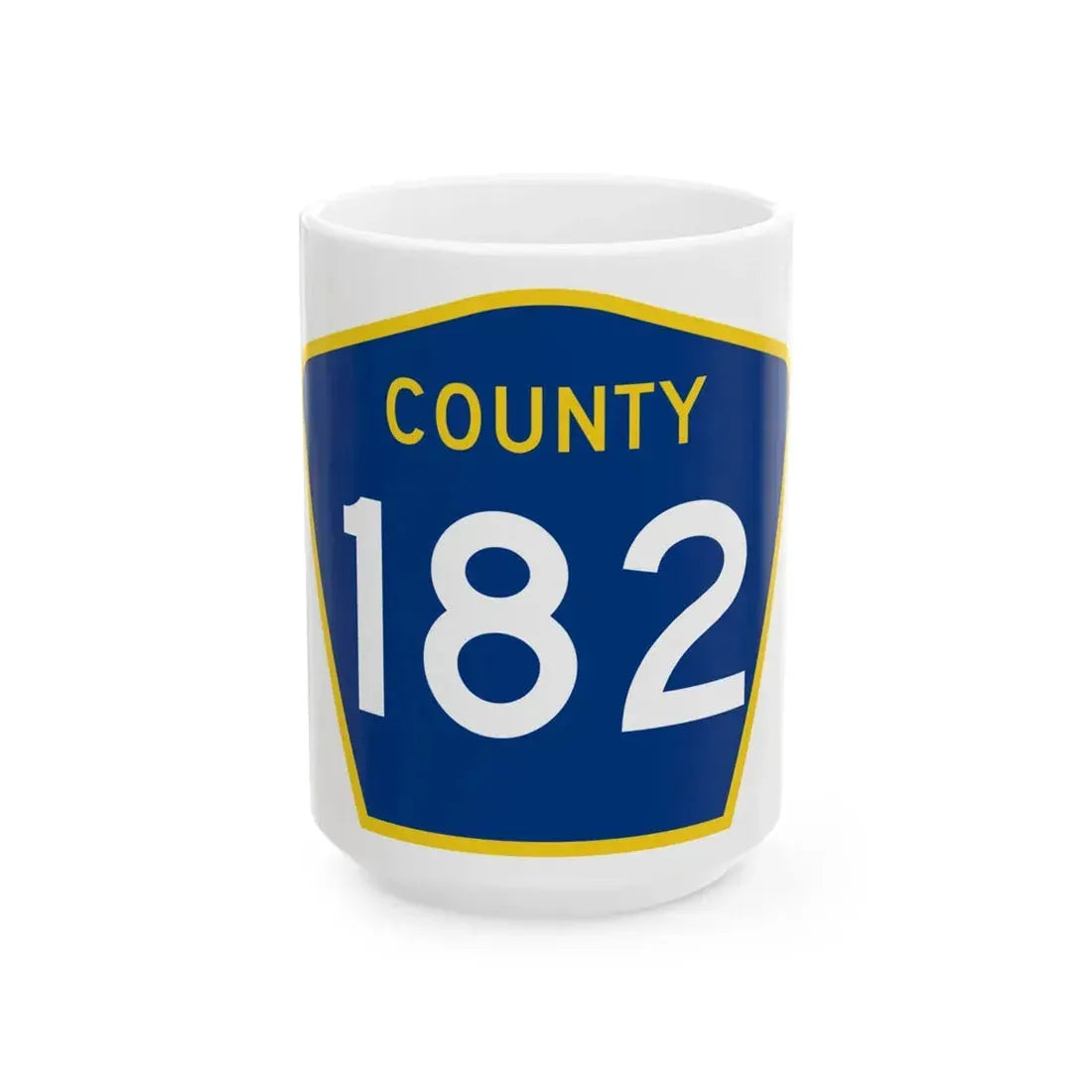 County 182 MN (Minnesota) (Road Sign) White Coffee Mug 15oz - Go Mug Yourself