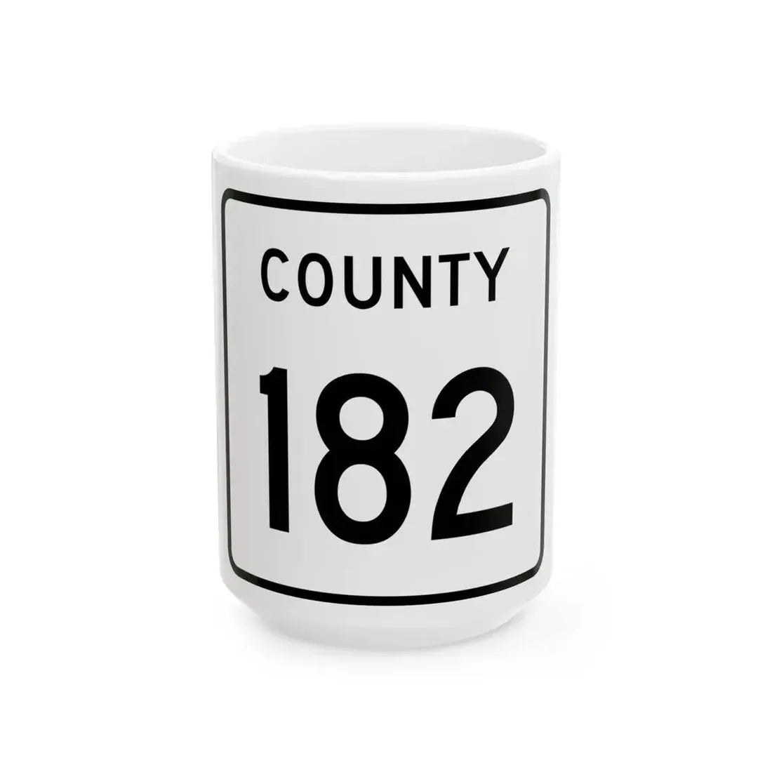County 182 square (Minnesota) (Road Sign) White Coffee Mug 15oz - Go Mug Yourself