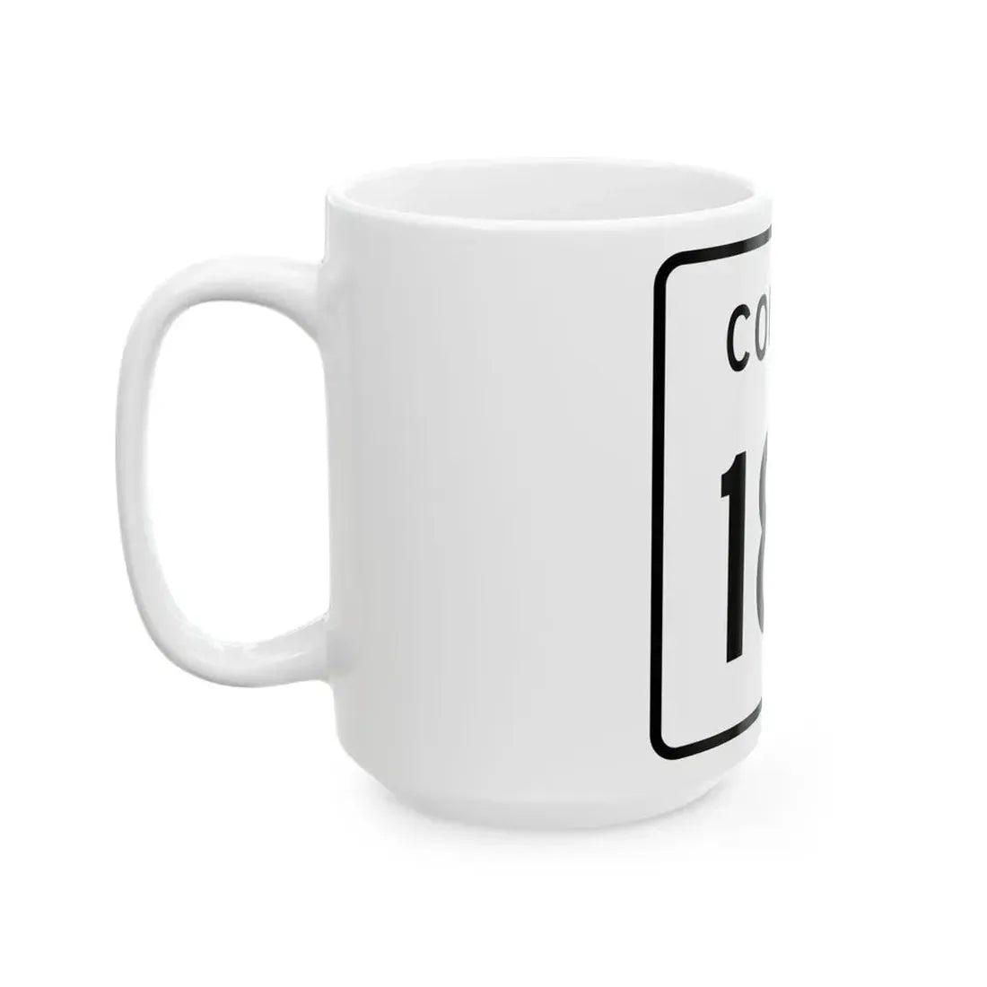 County 182 square (Minnesota) (Road Sign) White Coffee Mug - Go Mug Yourself