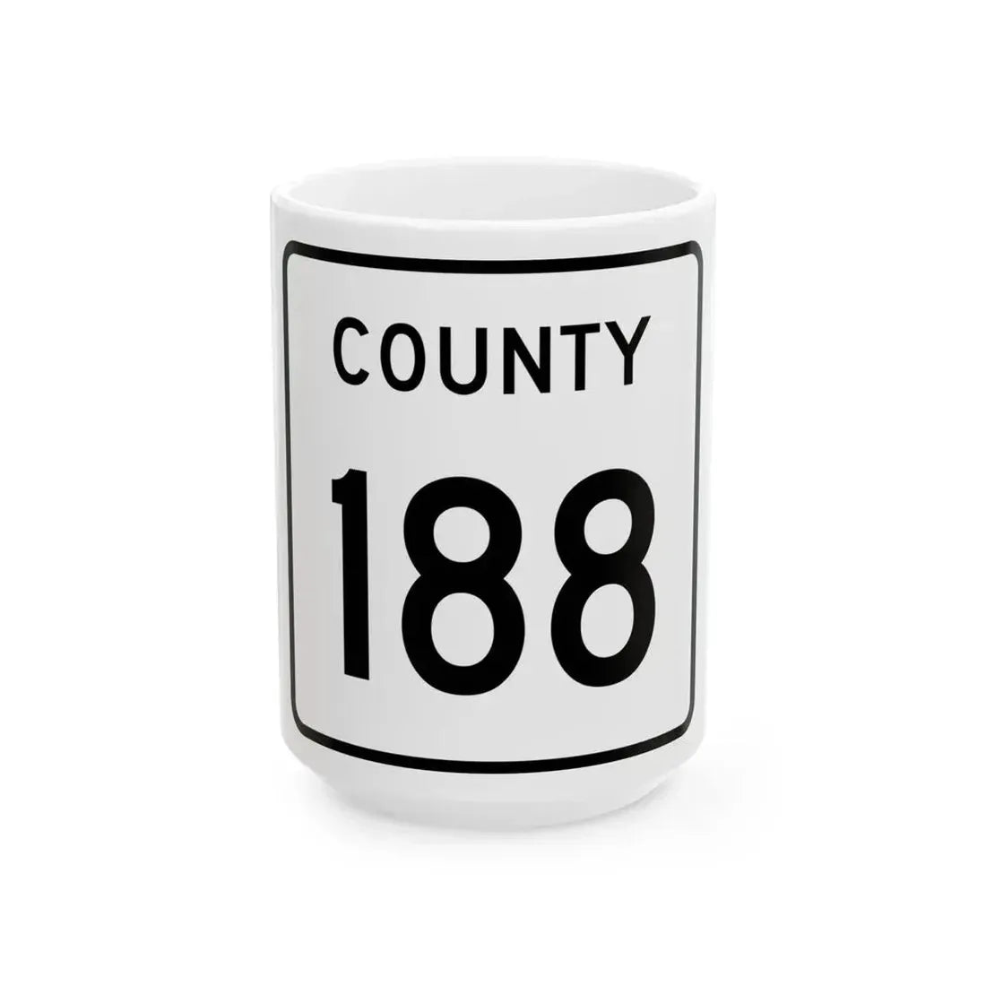 County 188 square (Minnesota) (Road Sign) White Coffee Mug 15oz - Go Mug Yourself
