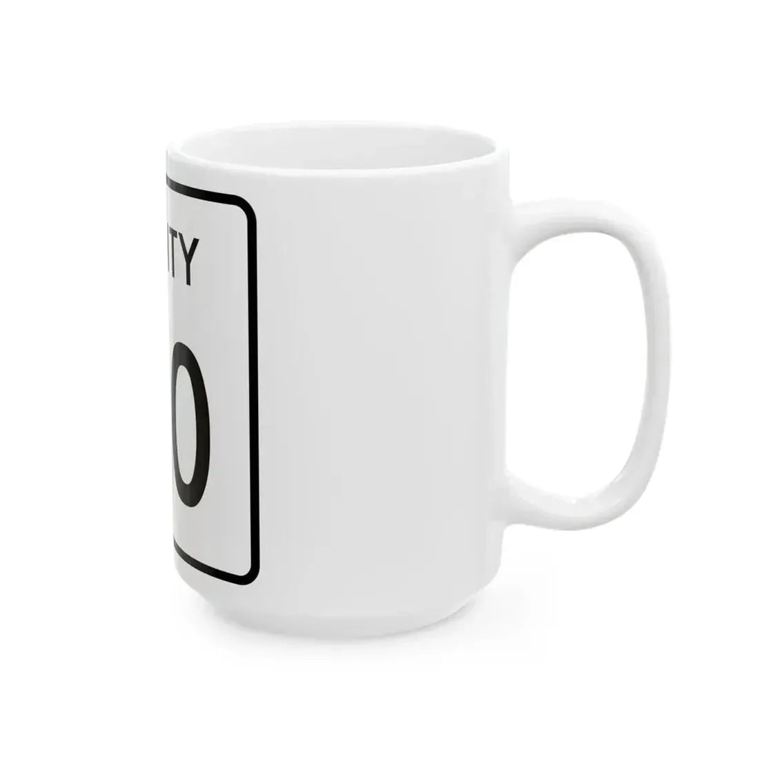 County 190 square (Minnesota) (Road Sign) White Coffee Mug - Go Mug Yourself