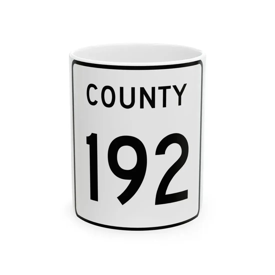 County 192 square (Minnesota) (Road Sign) White Coffee Mug 11oz - Go Mug Yourself