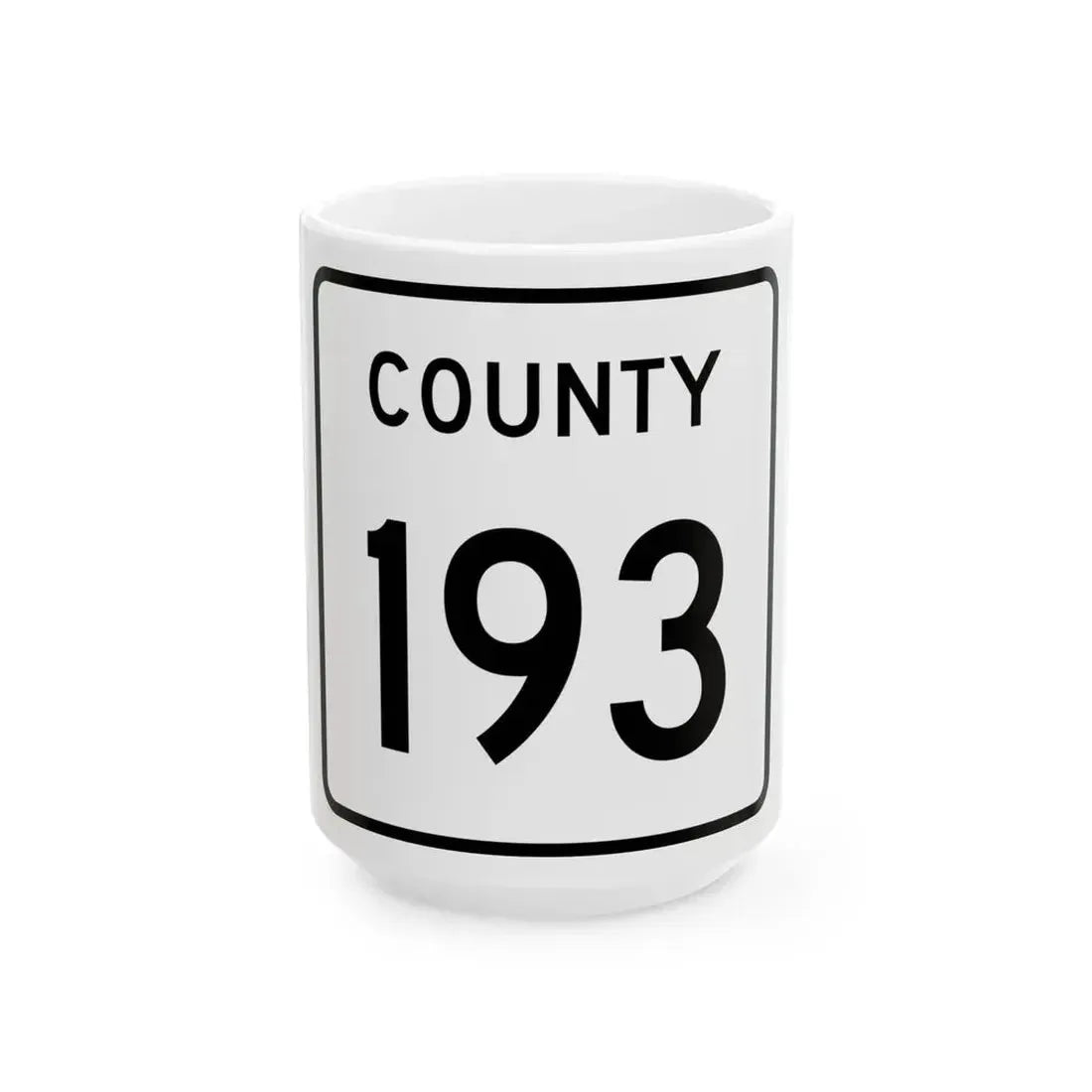 County 193 square (Minnesota) (Road Sign) White Coffee Mug 15oz - Go Mug Yourself