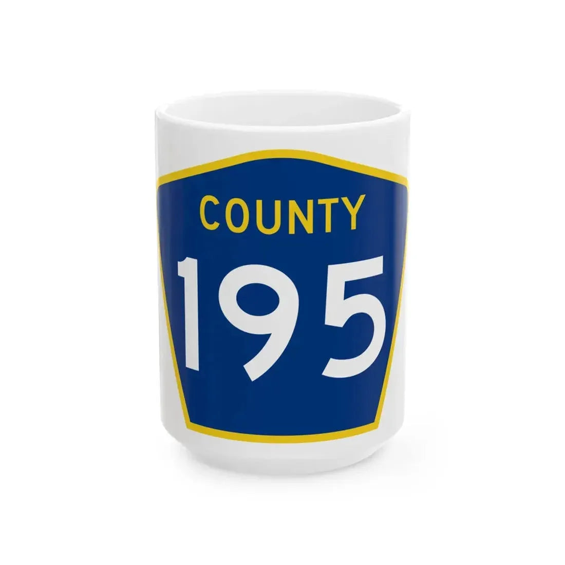 County 195 MN (Minnesota) (Road Sign) White Coffee Mug 15oz - Go Mug Yourself