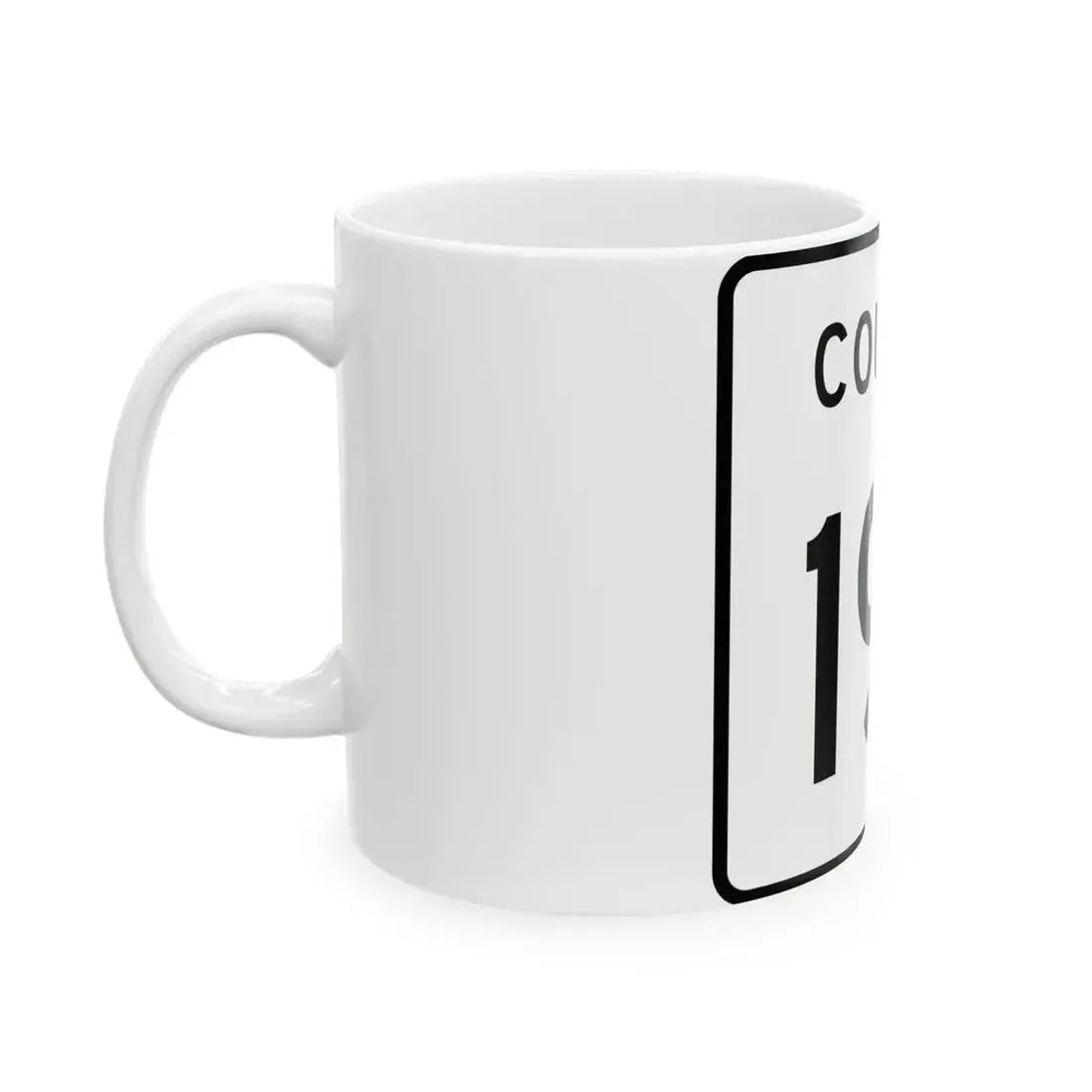 County 197 square (Minnesota) (Road Sign) White Coffee Mug - Go Mug Yourself