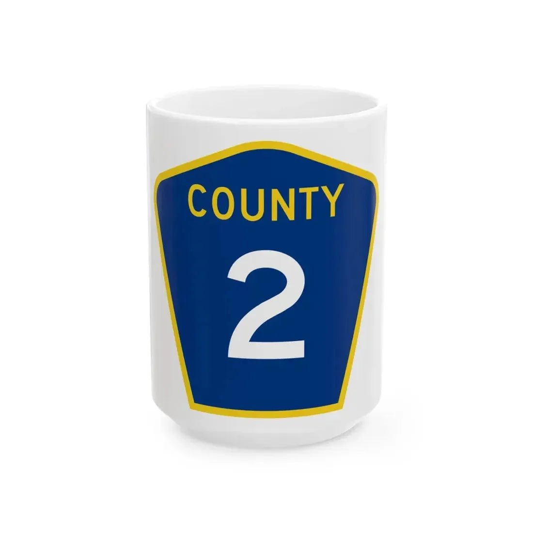County 2 MN (Minnesota) (Road Sign) White Coffee Mug 15oz - Go Mug Yourself