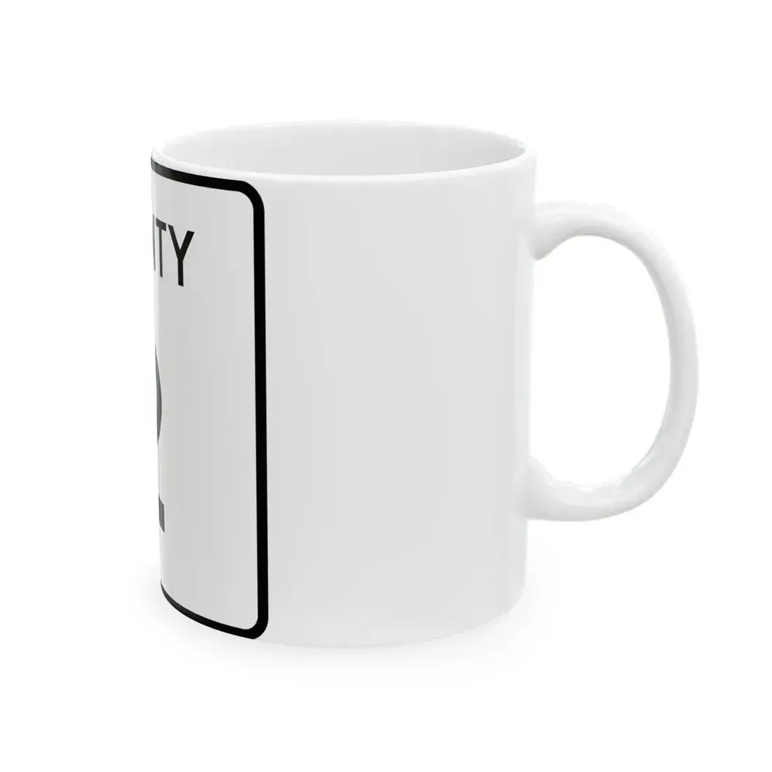 County 2 square (Minnesota) (Road Sign) White Coffee Mug - Go Mug Yourself