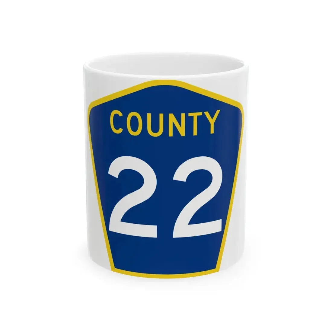 County 22 MN (Minnesota) (Road Sign) White Coffee Mug 11oz - Go Mug Yourself