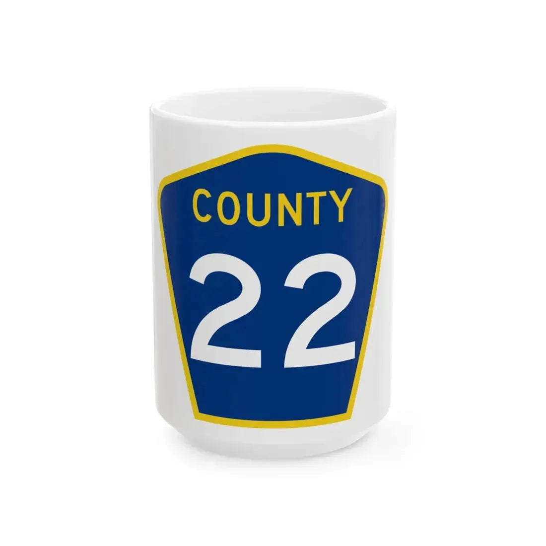 County 22 MN (Minnesota) (Road Sign) White Coffee Mug 15oz - Go Mug Yourself