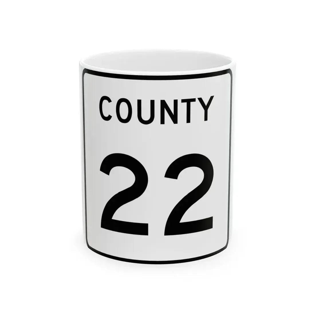 County 22 square (Minnesota) (Road Sign) White Coffee Mug 11oz - Go Mug Yourself