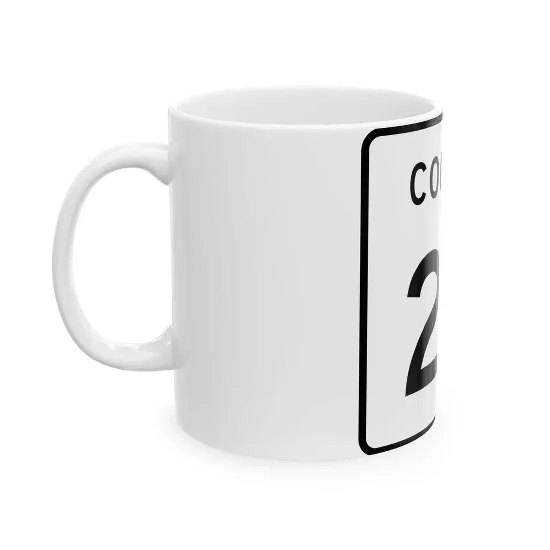 County 22 square (Minnesota) (Road Sign) White Coffee Mug - Go Mug Yourself