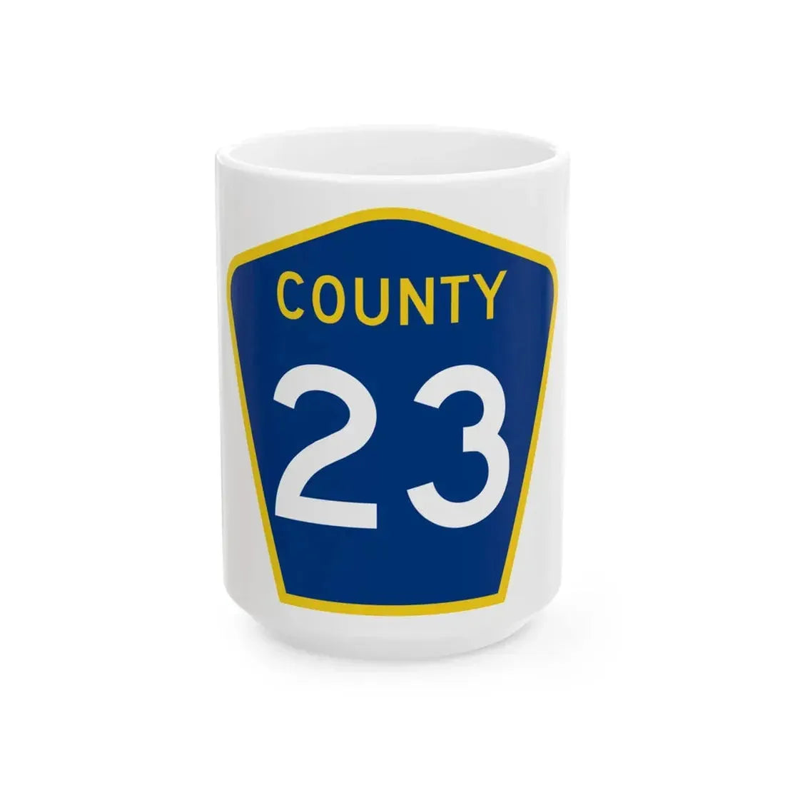 County 23 MN (Minnesota) (Road Sign) White Coffee Mug 15oz - Go Mug Yourself