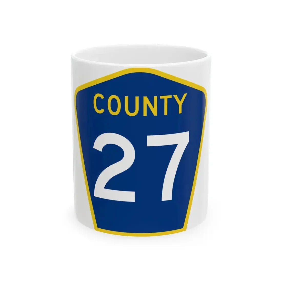 County 27 MN (Minnesota) (Road Sign) White Coffee Mug 11oz - Go Mug Yourself