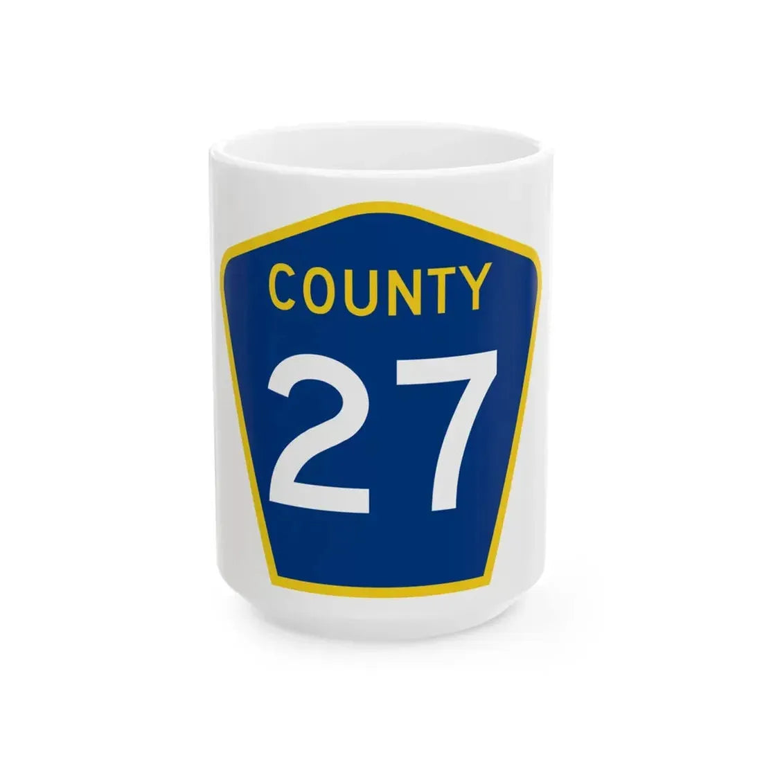 County 27 MN (Minnesota) (Road Sign) White Coffee Mug 15oz - Go Mug Yourself