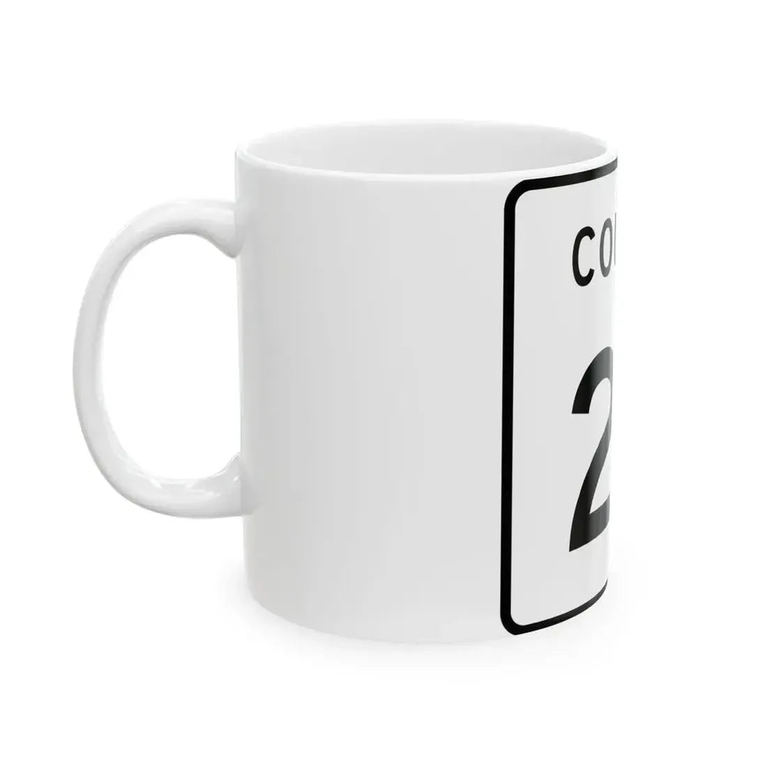 County 27 square (Minnesota) (Road Sign) White Coffee Mug - Go Mug Yourself