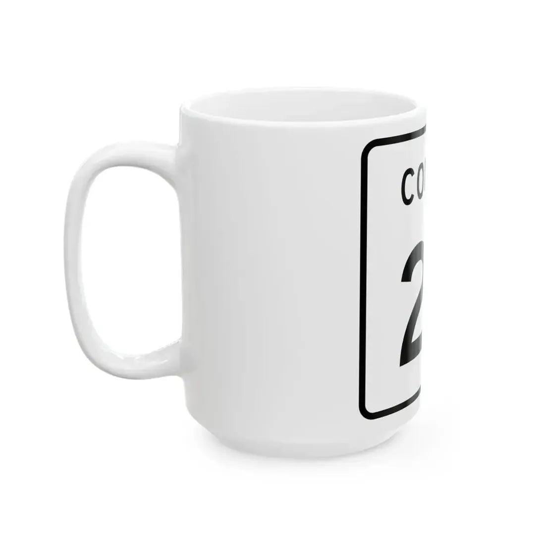 County 27 square (Minnesota) (Road Sign) White Coffee Mug - Go Mug Yourself
