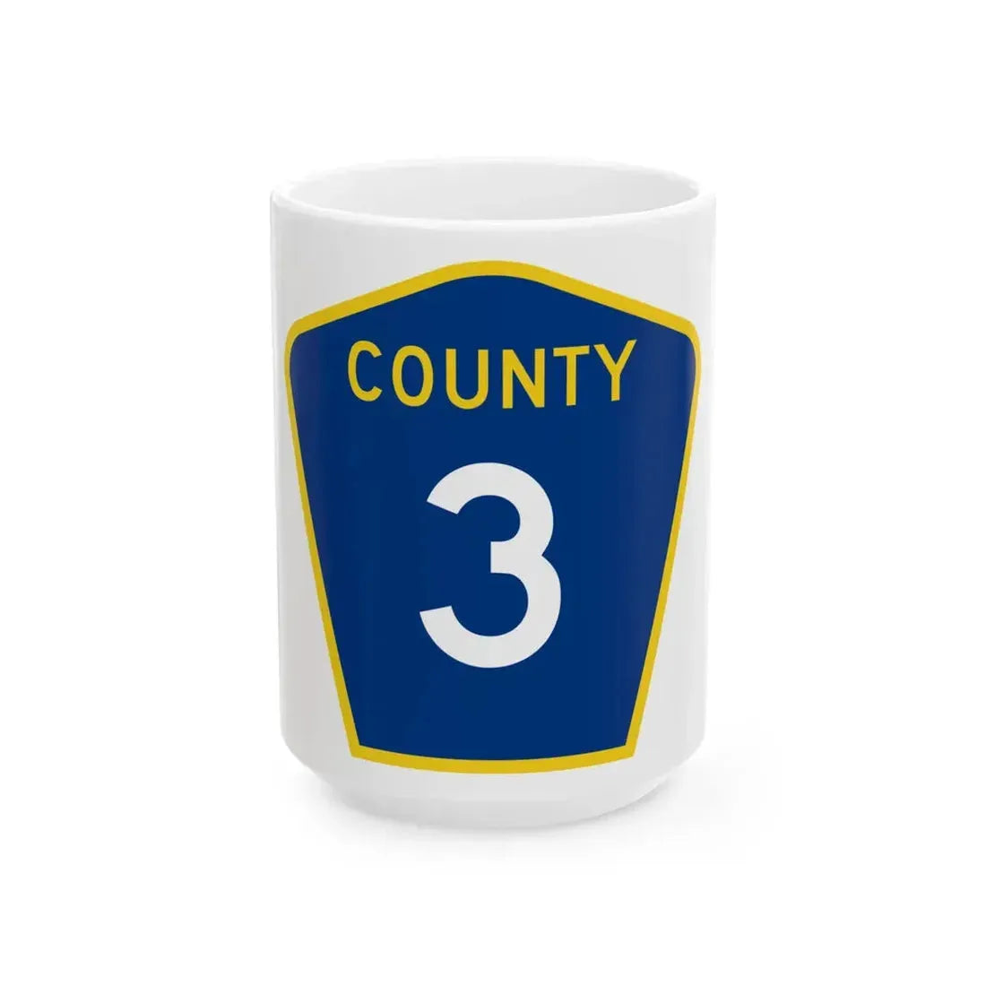 County 3 MN (Minnesota) (Road Sign) White Coffee Mug 15oz - Go Mug Yourself