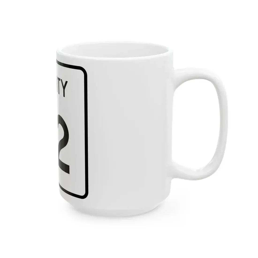 County 32 square (Minnesota) (Road Sign) White Coffee Mug - Go Mug Yourself