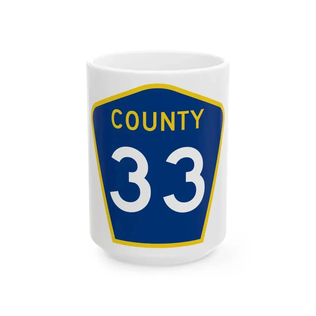 County 33 MN (Minnesota) (Road Sign) White Coffee Mug 15oz - Go Mug Yourself
