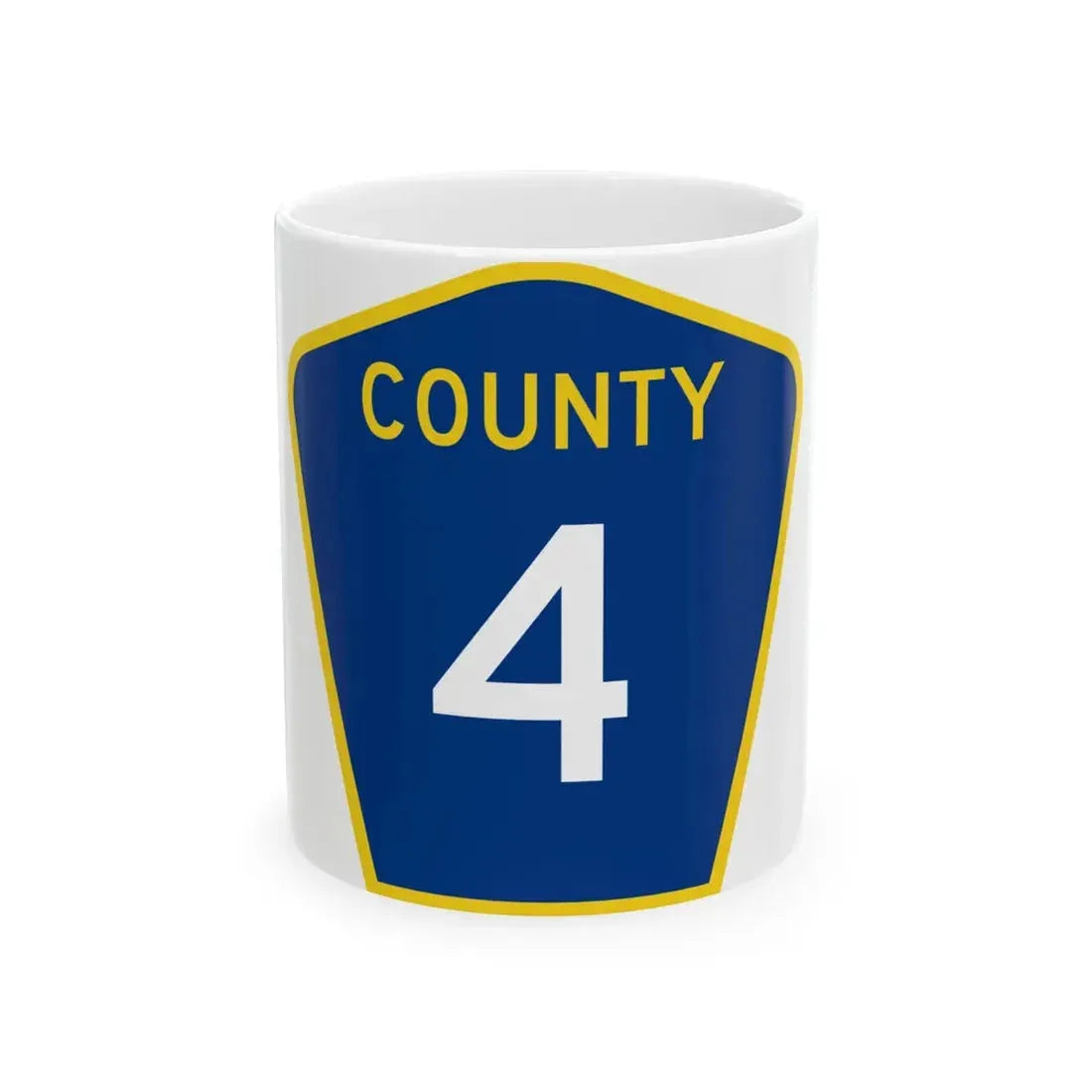 County 4 MN (Minnesota) (Road Sign) White Coffee Mug 11oz - Go Mug Yourself