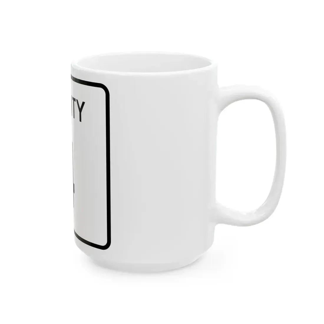County 4 square (Minnesota) (Road Sign) White Coffee Mug - Go Mug Yourself