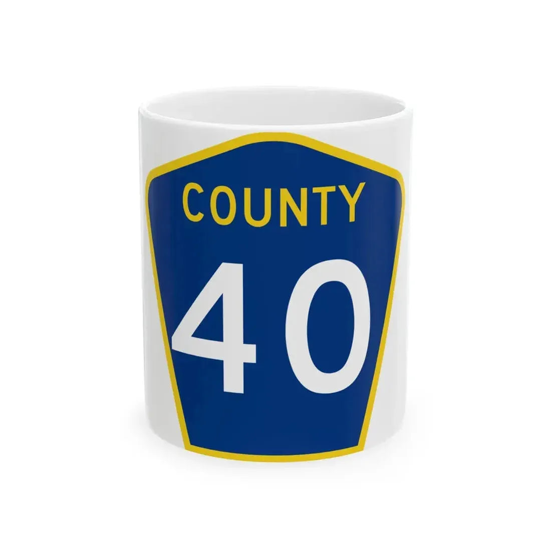 County 40 MN (Minnesota) (Road Sign) White Coffee Mug 11oz - Go Mug Yourself