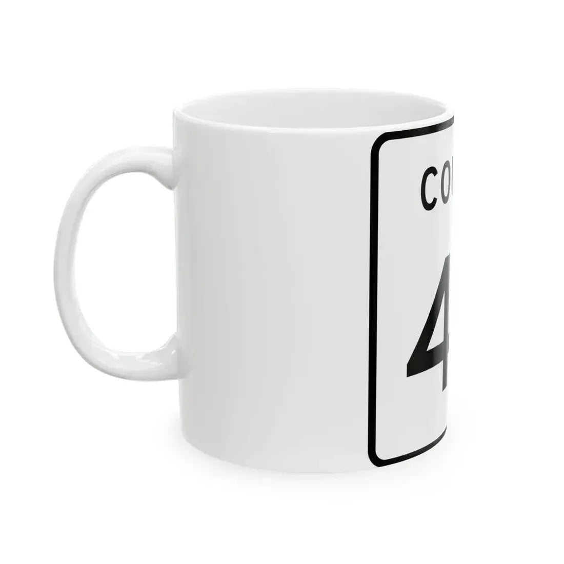County 40 square (Minnesota) (Road Sign) White Coffee Mug - Go Mug Yourself