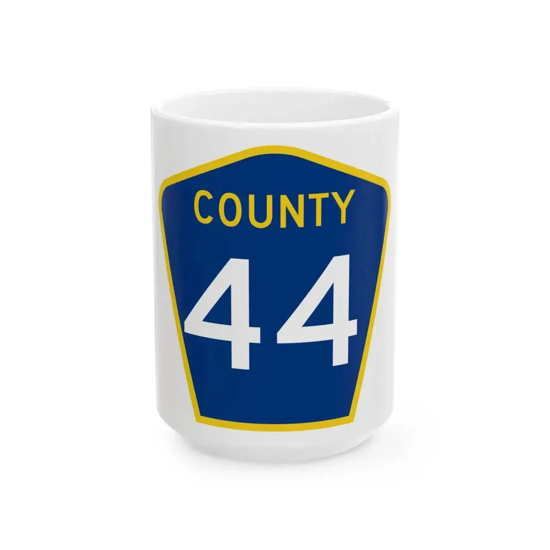 County 44 MN (Minnesota) (Road Sign) White Coffee Mug 15oz - Go Mug Yourself