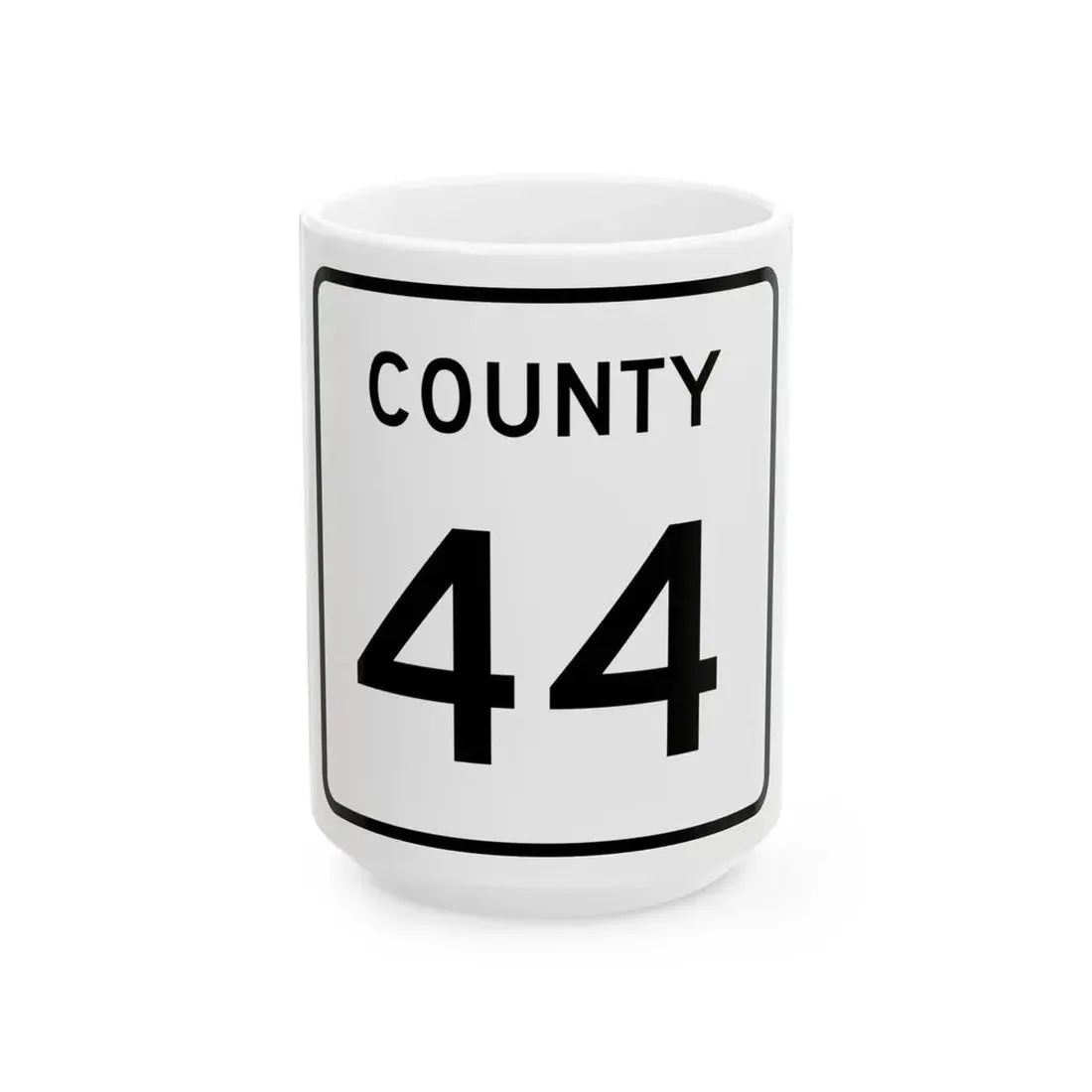 County 44 square (Minnesota) (Road Sign) White Coffee Mug 15oz - Go Mug Yourself