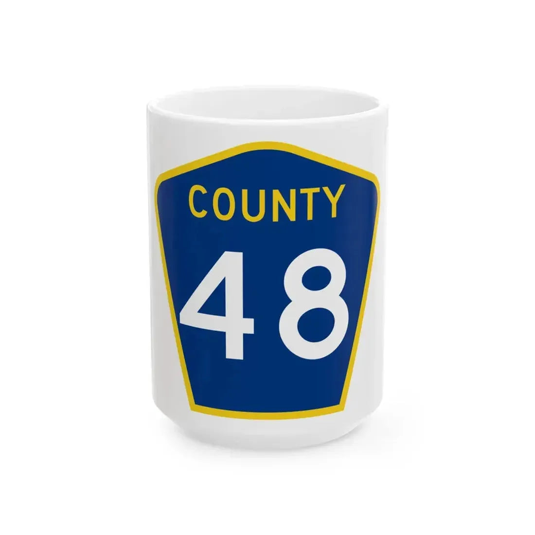 County 48 MN (Minnesota) (Road Sign) White Coffee Mug 15oz - Go Mug Yourself