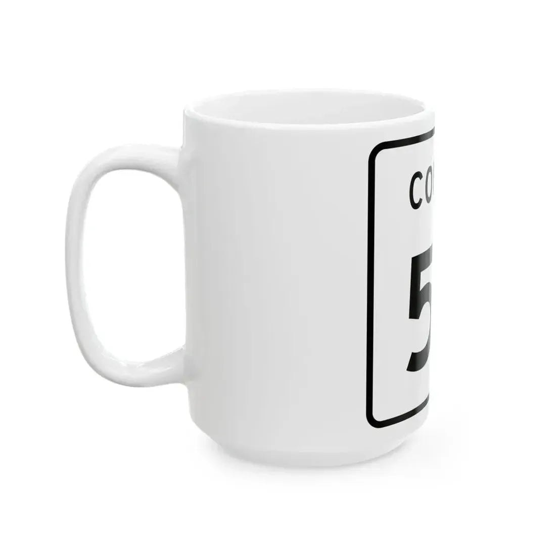 County 53 square (Minnesota) (Road Sign) White Coffee Mug - Go Mug Yourself